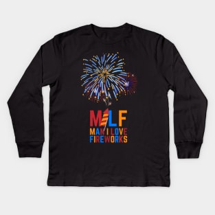 MILF Man I Love Fireworks Kids Long Sleeve T-Shirt